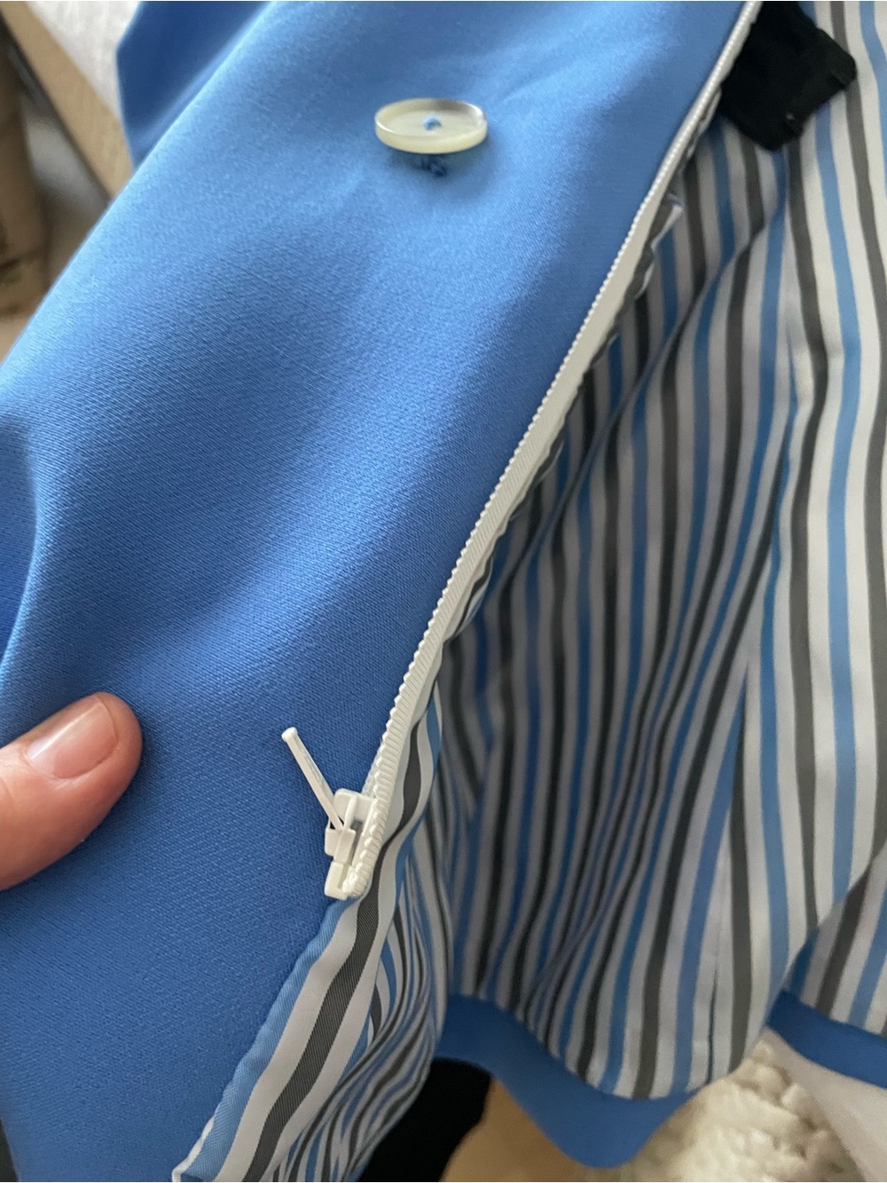 Veronica Beard Double Breasted Miller Blazer in Azure Blue Size 12 - Picture 8 of 16